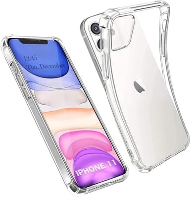 Captor Cover iPhone 11 Trasparente in TPU Morbido e Silicone Flessibile, Antiurto, Shockproof, Paraurti, Assorbimento Urti, Protezione Totale, Anti Ingiallimento, Resistente per iPhone 11 Cover