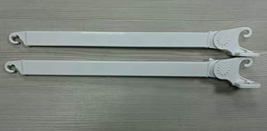 Braccetti per tenda da sole a Caduta 50/60/70 cm Fissaggio Ringhiera o Muretto (60 cm Fissaggio su Muretto, Bianco)