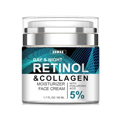 Crema al retinolo avanzata, crema idratante al collagene, crema per il viso con acido ialuronico al 5%, riduzione delle rughe, linee sottili, lifting e rassodante crema da 50 ml
