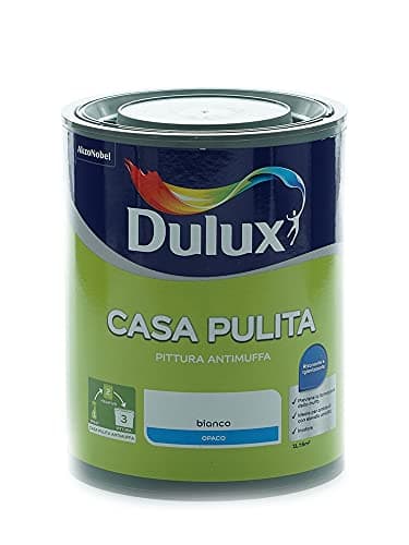 Dulux Casa Pulita Pittura Singolo per Interni Antimuffa Rimuove e Protegge Da Muffe e Funghi, 1 Litro, Bianco