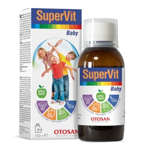Otosan SuperVit Baby, Sciroppo 150 ml, Integratore multivitaminico - multiminerale bambini, Gusto Mela, 21 minerali e vitamine