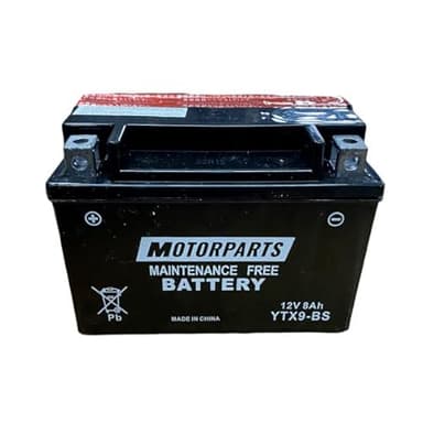 BATTERIA MOTORPARTS MINARELLI YTX9-BS 12V 8AH COMPATIBILE CON KYMCO AGILITY PLUS E4 125 2016 > 2016 SENZA MANUTENZIONE COMPLETA MOTO SCOOTER SPECIFICA