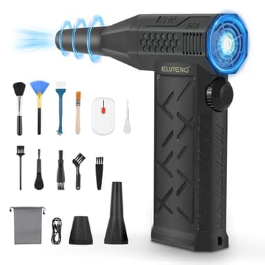 ELUTENG Aspirapolvere Per Computer 130000 Giri/Min Elettrico Rimuovi Polvere Aria Compressa Senza Fili Velocità Continua Soffiatore Portatile 8000 mAH Mini Aspirapolvere Per PC Tastiera Ufficio Auto