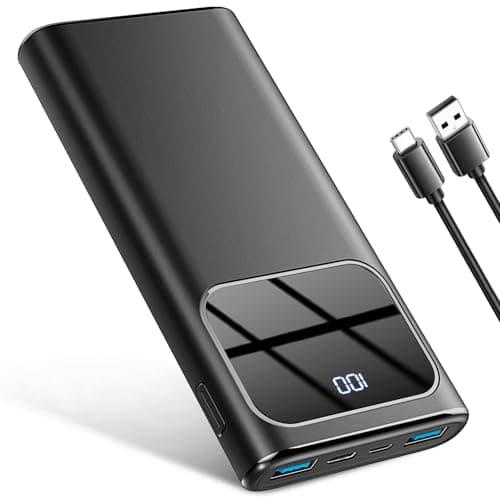 Power Bank, PowerBank 10000mAh PD 15W Ricarica Rapida con Ingresso e Uscita USB-C Batteria Esterna, Caricatore Portatile Display LED per iPhone 15/14/13/12/Pro/Pro Max