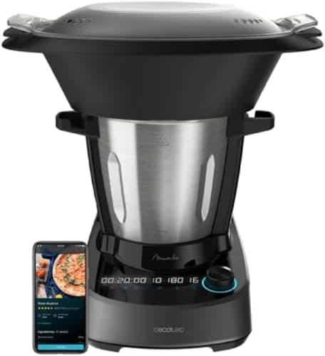 Cecotec Robot di Cucina Multifunzione Mambo 11090. 1600 W, 37 Funzioni, APP, Bilancia e Caraffa da 3,3 Litri in Acciaio Inox Adatto per Lavastoviglie, Ricettario e Accessori