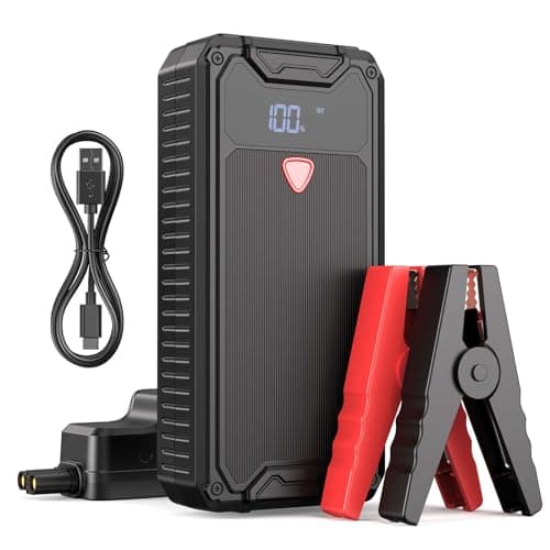 Avviatore Emergenza per Auto-4000A 26800mAh Booster Avviamento Auto/Moto(Fino a 10L Benzina e 8L Diesel) Avviatore Batteria Auto con Display USB, Torcia a LED Jump Starter Power Bank