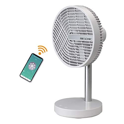 BIMAR VD200 Ventilatore da tavolo 20 cm, Ventilatore Smart con batteria ricaricabile, Ventilatore Wifi con App iOS e Android, Ventilatore wireless, controllo vocale