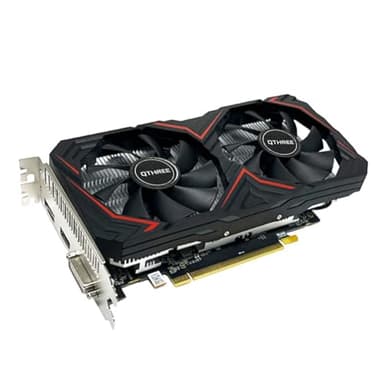 QTHREE Radeon RX 590 Scheda Video, 8G GDDR5 256-bit, HDMI, DVI, DisplayPort, DirectX 12, 6 PIN Additional Power Connector, PCI Express x16