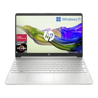 HP Laptop 15s-eq2018sl, AMD Ryzen 7-5700U, RAM 16GB DDR4, SSD 512 GB, AMD Radeon Integrated, Display 15,6" FHD, Antiriflesso, Ultraslim, Wi-Fi, Lettore di Schede, Windows 11, Argento