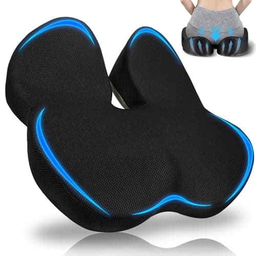 PQETBV Cuscino per Sedile Memory Foam, Cuscino Ortopedico Coccige, Cuscino Ergonomico Sedia Ufficio, Usato per Seggiolini Auto, Sedie per Ufficio del Conducente, Sedie a Rotelle