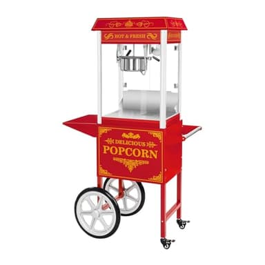 Royal Catering - RCPW-16.3 - Macchina per popcorn con carretto - rosso