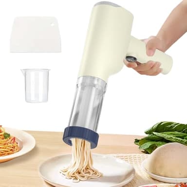 Macchina per Pasta Elettrica, Macchina per Pasta Elettrica Portatile con 6 Modalità, Macchina per Pasta Automatica Elettrica Ricaricabile per Uso Domestico o Picnic