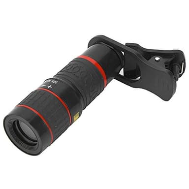 Teleobiettivo zoom a fuoco lungo 20X con clip per smartphone tablet e PC nero per eventi sportivi concerti birdwatching viaggi ecc.