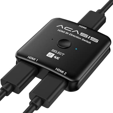 ACASIS Switch HDMI Splitter 4K@60hz, Sdoppiatore Hdmi 1 ingresso 2 uscite, Splitter HDMI Supporto 4K 3D HDR for Xbox PS5/4/3 Blu-Ray Player Fire Stick Roku HDTV