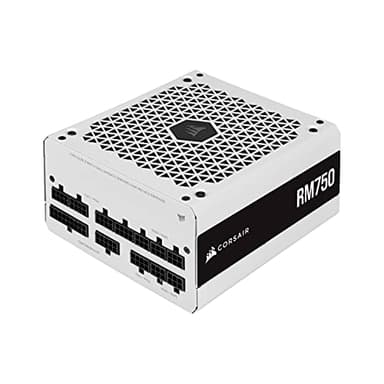 Corsair RM750, RM Serie, 750 Watt 80 Plus Gold Alimentatore ATX Interamente Modulare (Connettori EPS12V Tre, Bassa Rumorosità, Modalità Zero RPM) Bianco