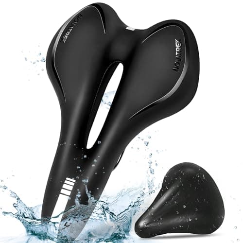 NOVATREK Gel Sella Bici Comoda, Sella Bici mtb Ergonomico per Donna Uomo, Sellino Bicicletta Comfort Morbido Traspirabile Impermeabile per Biciclette da Strada, Mountain Bike, City Bike
