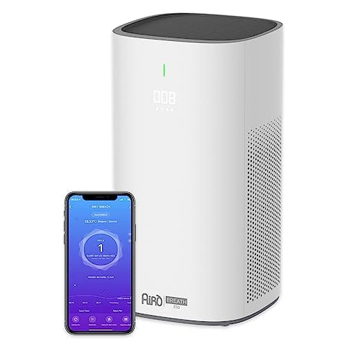 AERTECNICA Purificatore d'Aria per Allergie e Asma, Filtro HEPA 12, ionizzatore, CADR 350 m³/h, elimina Acari Polveri Pollini Odori Muffe, Modalità Sonno silenziosa