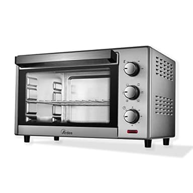 Ardes - AR6226S Fornetto Elettrico Ventilato Capienza 25 Litri con Luce Interna 6 Funzioni Cottura Timer Doppio Vetro con Accessori Modello Silver