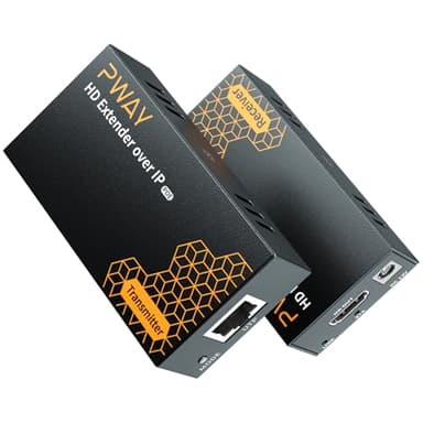 DT273P HDMI Extender su IP 120m/400ft Extender HDMI Ethernet RJ45 su Singolo Cat5e/6/7 Full HD 1080P@60Hz Supporta POE e Trasmissione 1 a Più Tramite Switch