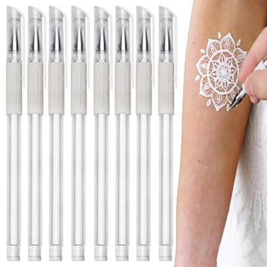 8 Pezzi Penna Marcatore Della Pelle Bianca - Mappatura Del Sopracciglio Bianco Matita - Penna Marcatore Microblading Per Sopracciglia | Per Gli Artisti Delle Labbra Per Sopracciglia Che Segnano Penna