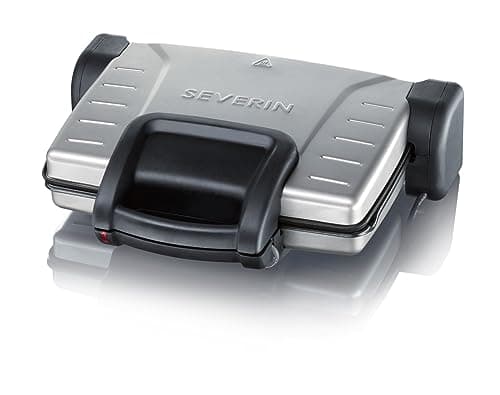 SEVERIN KG 2389 Bistecchiera elettrica cucina 1800 W, Bistecchiera da tavolo XL trasformabile in barbecue con piastra rimovibile, Bistecchiera antiaderente 41 x 30.8 x 11.9 cm