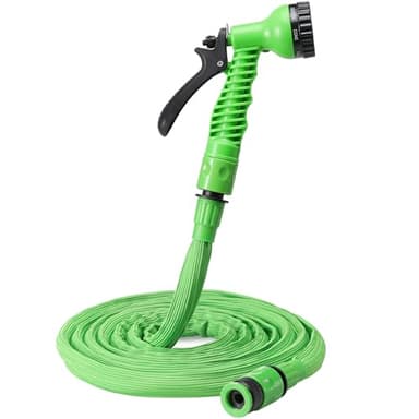 Navaris Tubo Estensibile da Giardino - Canna Acqua Giardino - Tubo da Giardino 3,75-7,5 m - Tubo Irrigazione con Pistola 7 Funzioni - Tubo Acqua Flessibile con Adattatore