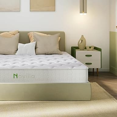 Novilla Materasso 160x200, Materasso a Molle Insacchettate Indipendenti e Schiuma Confortevole Altezza 20cm, Materasso Matrimoniale in Alto Resilienza e Isolamento del Movimento