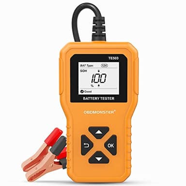 Tester Batteria Auto 6V/12V/24V Professionale,100-2000CCA 2-220Ah Digitale Tester Strumento per Auto Barca Camion ATV, SUV Moto Tosaerba etc