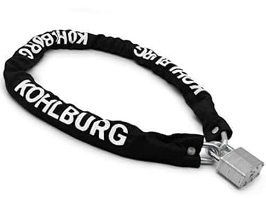 KOHLBURG catena con lucchetto super lunga - lunghezza di 110 cm e spessore di 8 mm - catena con chiavi per bici e biciclette elettriche