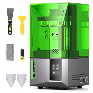 ELEGOO Mars 5 Stampante 3D Resina, 6.6" Mono LCD 4K, Protezione da surriscaldamento, Sensore meccanico intelligente, Livellamento automatico, Dimensioni di stampa 5.91 x 5.65 x 3.53 pollici