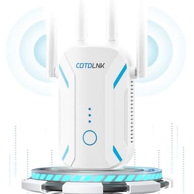 COTDLNK 2025 Ripetitore WiFi Potente per Casa Amplificatore WiFi 1200Mbps Ripetitore Segnale Casa, Dual Band 5GHz e 2.4GHz, con porta Ethernet, Spina UE
