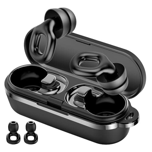 Tappi Orecchie Dormire, 36dB Tappi per Orecchie Silicone Antirumore con Gommini Singoli/Doppi, per Sonno, Concentrazione, Sensibilità Rumore e i Viaggi - 7 Paia in S/M/L, Nero scuro