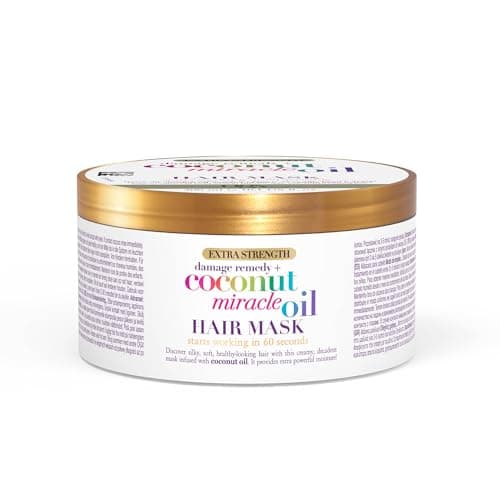 OGX Maschera Capelli Damage Remedy + Coconut Miracle Oil, Maschera capelli ristrutturante con Olio di Cocco, Tiaré e Vaniglia, Trattamento capelli danneggiati, secchi o crespi, 300 g