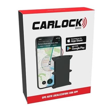 CARLOCK BASIC: Antifurto Auto, GPS Tracker in Tempo Reale con Sistema di Allarme tramite Smartphone, con Dispositivo e App, Preciso e Facile da Usare. Abbonamento richiesto