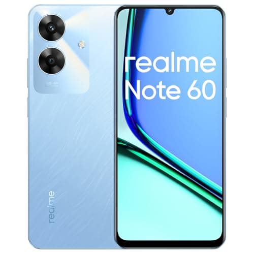 realme Note 60 Smartphone Android, 4G Telefono Cellulare Dual SIM, 90Hz Display LCD da 6.74", 6GB RAM 128GB ROM, Batteria da 5000 mAh, 32MP Fotocamera chiara, Blu, senza Adattatore