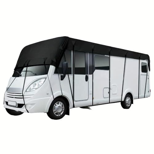 NEWFUN Telo copri camper, Coperture per rimorchi caravan, 210D Tessuto Oxford resistente ai raggi UV/Acqua/Polvere, Copertura universale per roulotte per camper (6.5 x 3 m)
