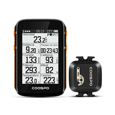COOSPO BC200 Ciclocomputer GPS Bluetooth 5.0 ANT+, Computer Bicicletta Senza Fili Wireless con LCD schermo 2.4" Retroilluminazione Automatica, Tachimetro Contachilometri Bici Impermeabile IP67