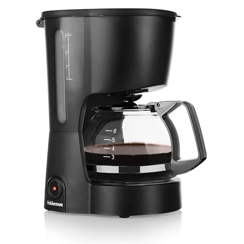 Tristar Macchina da Caffè, Capacità 6 Tazze, 600W, Funzione Mantieni Caldo, Spegnimento Automatico, Filtro Permanente, Sistema Antigoccia, Compatta e Portatile, Facile da Pulire, CM-1246