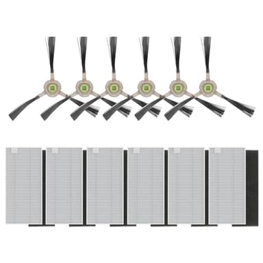 C-U Set di 6 spazzole laterali e 6 filtri Hepa kit accessori per Lefant M1 Robot Aspirapolvere Lavapavimenti