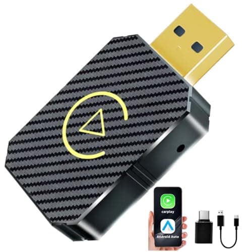 soleilx Adattatore Wireless CarPlay & Android Auto per Auto già Cablate - Trasforma il Sistema Multimediale in Wireless, Compatibile con iOS 10+ e Android 11+ USB C/A, Plug & Play, Mini, Nero