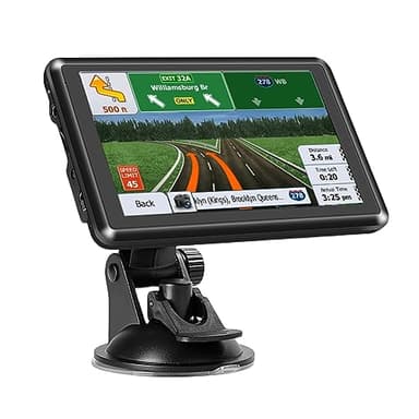 ARVALOLET Navigatore satellitare for auto, 5 pollici Navigazione GPS for auto Touch screen HD Navigatore portatile Trasmettitore FM Monitor for auto 256 MB + 8 G Promemoria vocale Mini USB