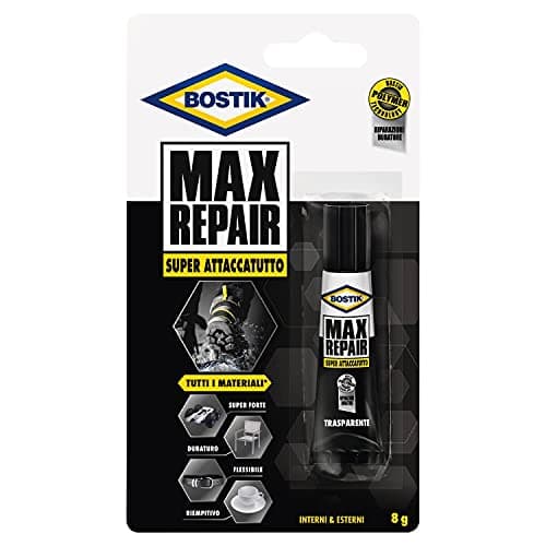 BOSTIK Max Repair adesivo di riparazione super forte, flessibile, per incollaggi estremi 8g trasparente