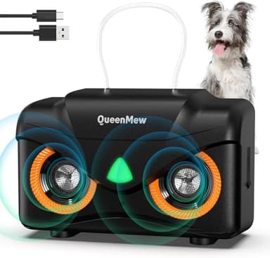 bubbacare Ultrasuoni per Cani, 3 modalità Antiabbaio per Cani con 2 Potenti Emettitori, Dissuasore per Cani 50 Piedi Efficace, Mini Antiabbaio per Cani Ultrasuoni Interno All'Aperto