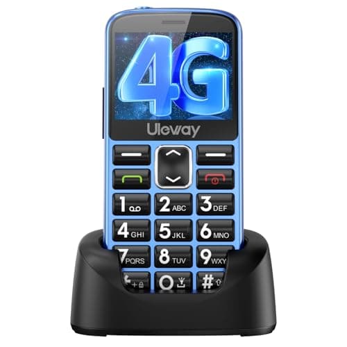 Tosaju 4G Senior Mobile Phone per Anziani Telefono Mobile Senza Contratto Facile da Usare Cellulare per Anziani con Pulsante SOS USB Tipo C 1000 mAh Batteria