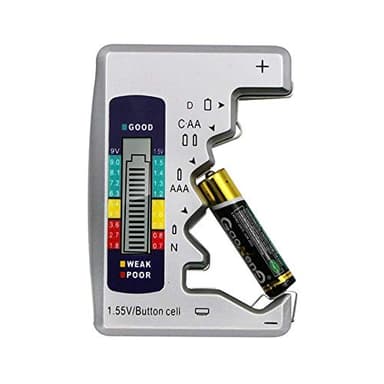 iwobi Digital Universal Battery Tester per batteria a bottone AAA/AA/C/D 1,5 V-9 V Mini Batterie, Colore Casuale
