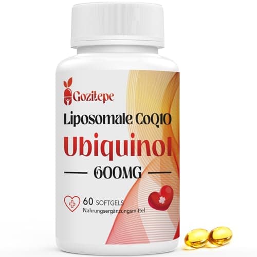 Coenzima liposomiale Q10 Ubiquinol 600 mg ad alto dosaggio con maggiore biodisponibilità, 60 mini gel morbidi, 2 per servizio, 300 mg Q10 (Ubiquinol) Pro Softgel (60 pezzi (1 pezzo))