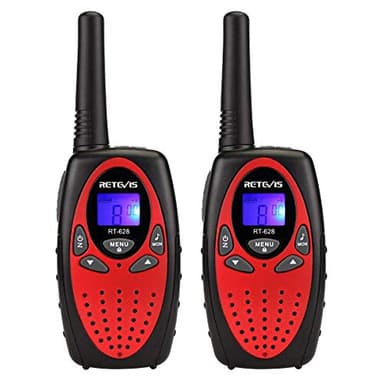Retevis RT628 Walkie Talkie Bambini, Regalo Giocattolo VOX a Lungo Raggio per Vacanze, Facile da Usare per Campeggio e Avventura (1 Coppia, Rosso)