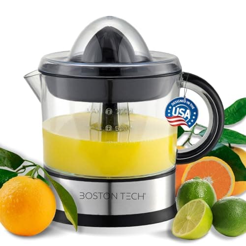MasterJuicer: Spremiagrumi Elettrico | 700 ml, Rotazione Bidirezionale, 40W | 2 Coni, BPA Free, Antigoccia e Adatto per Lavastoviglie | Marca Europea Eco-Friendly