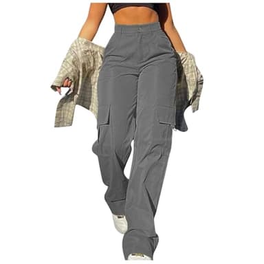 BGFIPAJG Pantaloni da Spiaggia di Lino Donna Pantaloni Bianchi Donna Vita Bassa Pantaloni Push Up Donna Jeans Vita Alta Pantaloni Lino Leggeri Taglie Forti Donna