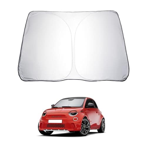 LUWU Parasole auto per F-iat 500 / A-Barth 595 2017-2023 2024 Protezione Solare Parabrezza Interno Parabrezza Parasole Parasole Raffreddamento UV Protezione Accessori Auto